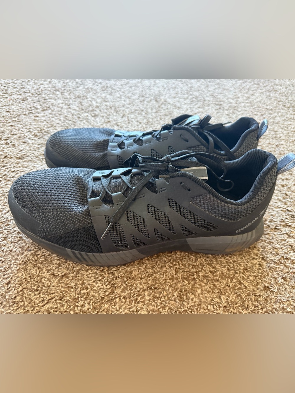 Reebok Work Fusion Flexweave Men's Composite Toe Shoes Black Grey Size 12W